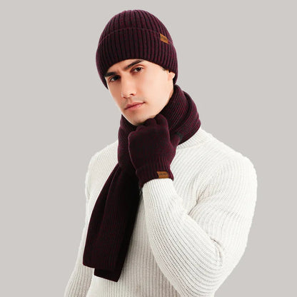 Drieledig Gebreid Winteraccessoire Set - WarmTrio