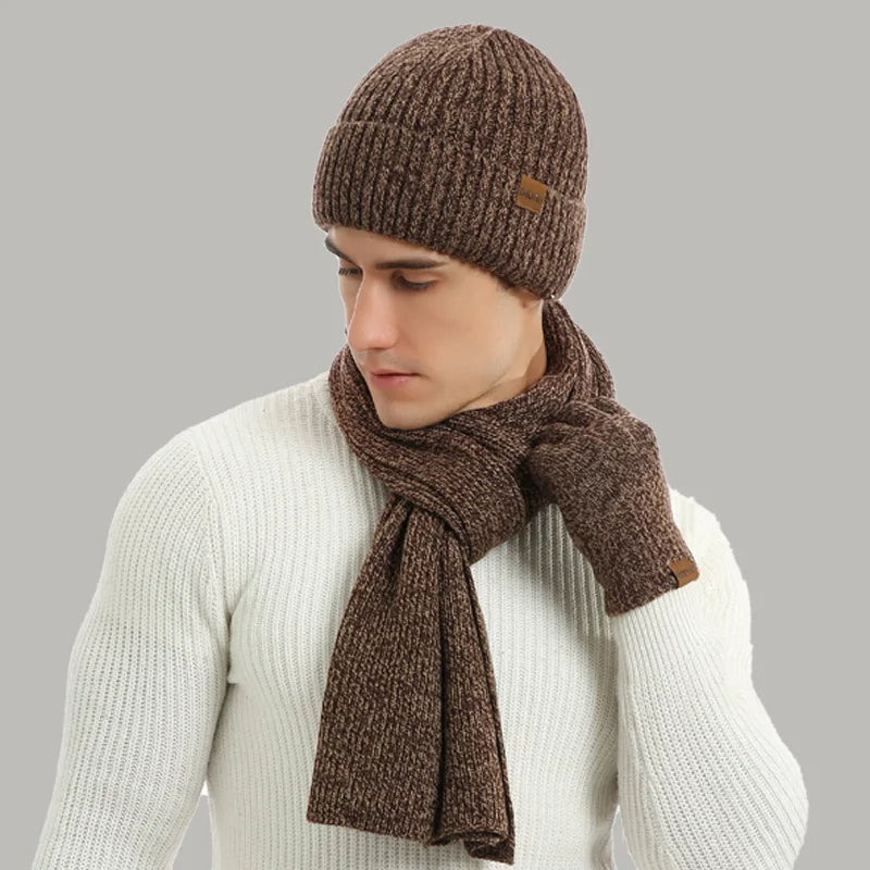 Drieledig Gebreid Winteraccessoire Set - WarmTrio