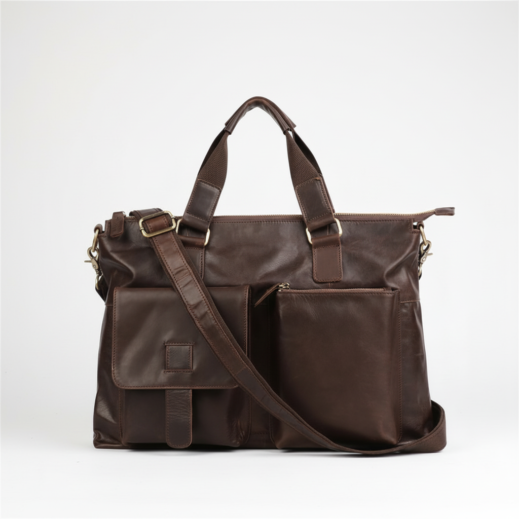 Grote leren aktetas - VintageCase