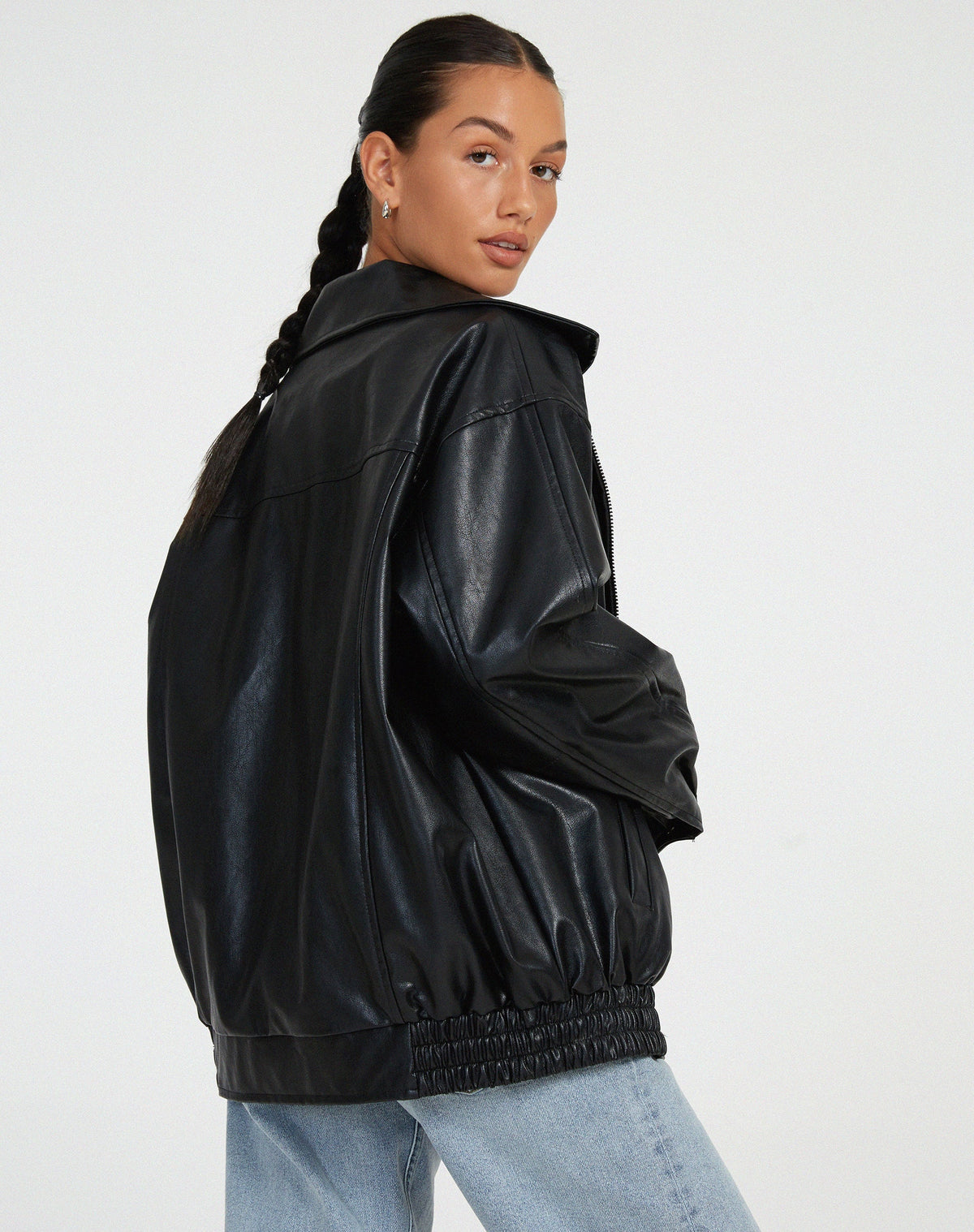 Oversized Los Leren Damesjasje – Yara