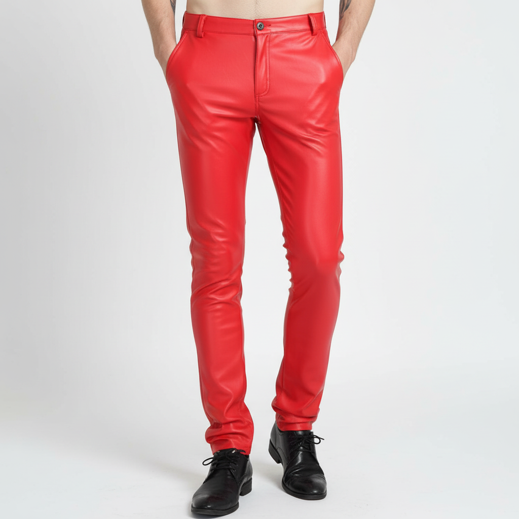 Faux Leder Herenbroek - Oscar