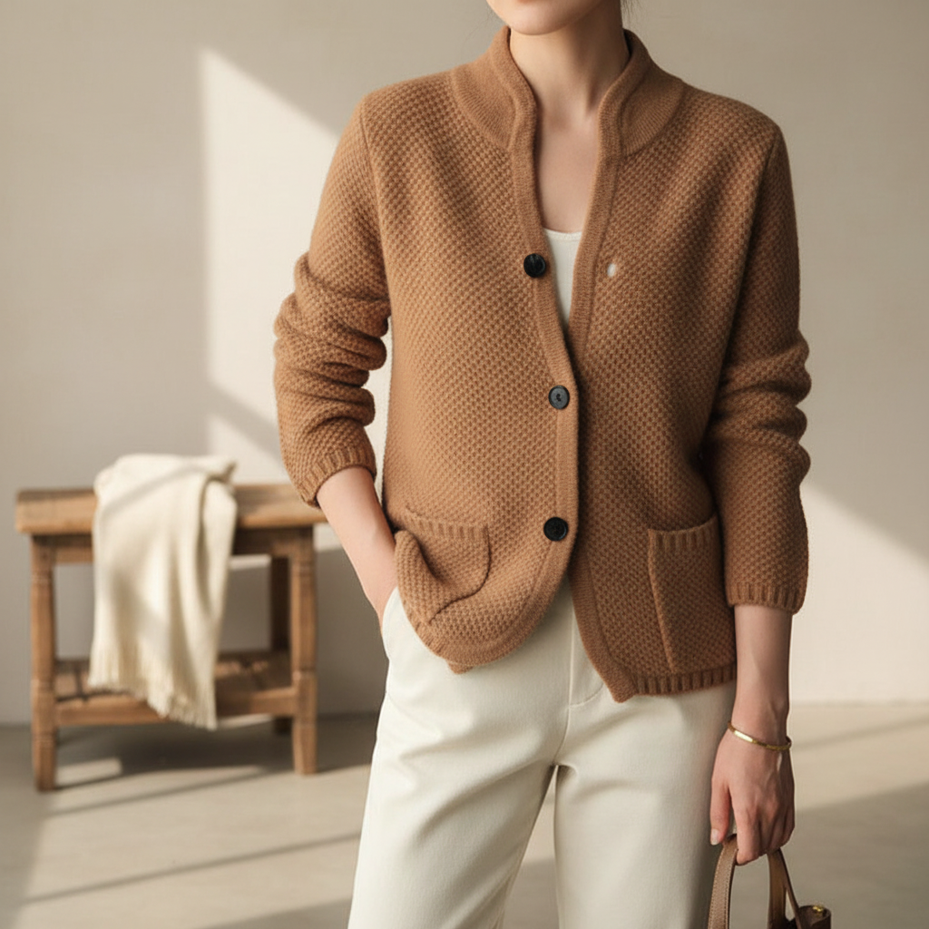 Figuuraccentuerende gebreide cardigan - Tanya