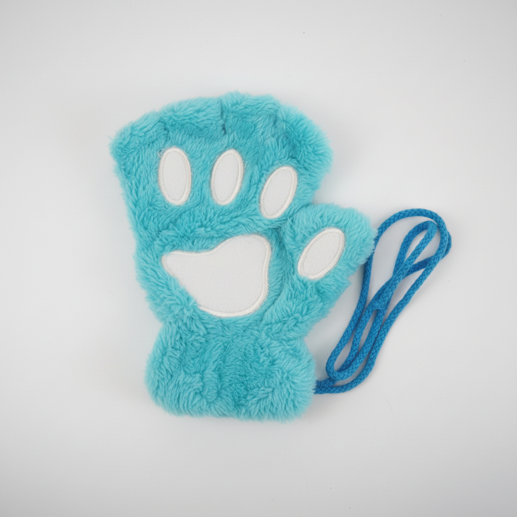 Vingerloze Pluizige Pootwanten - PawFluff