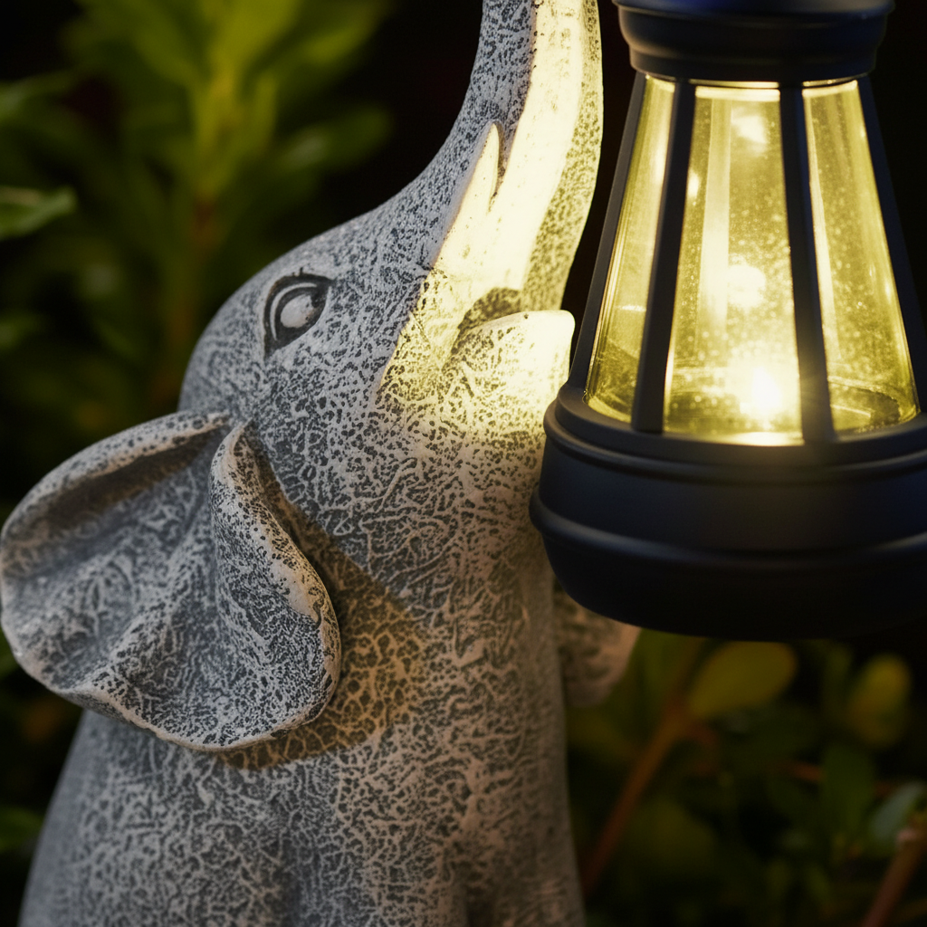 Vrijstaande buitenlamp met dierenmotief - Glowphant