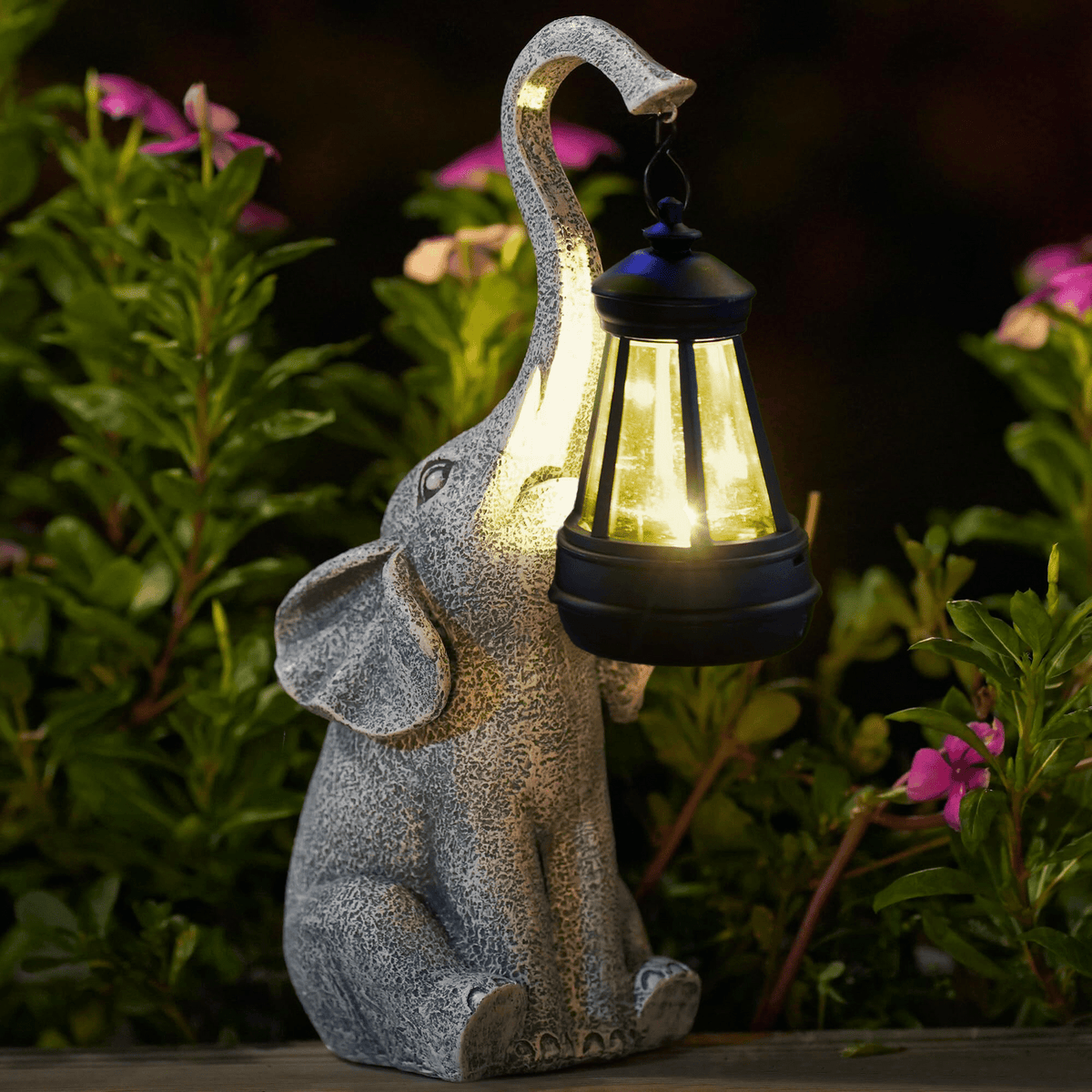 Vrijstaande buitenlamp met dierenmotief - Glowphant