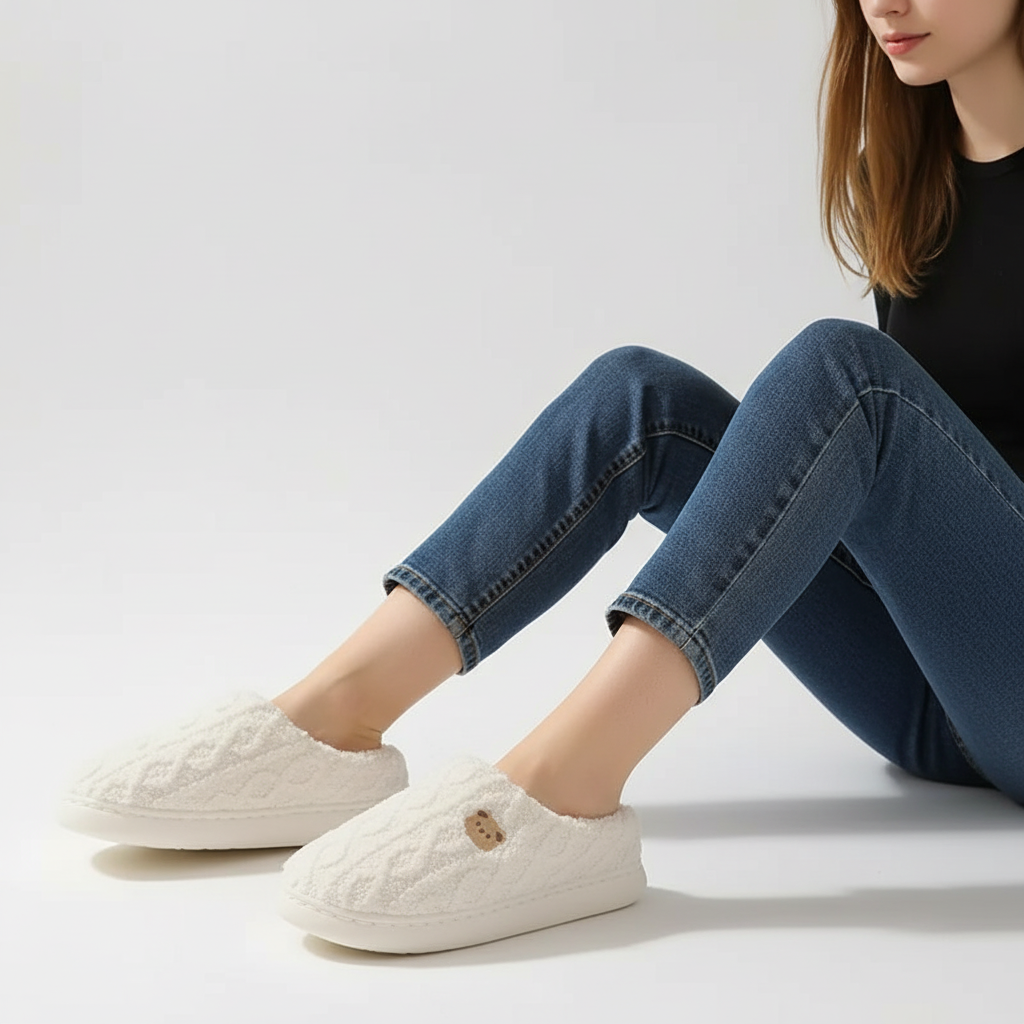 Gevoerde Fluffy Slippers - CozyTinsel