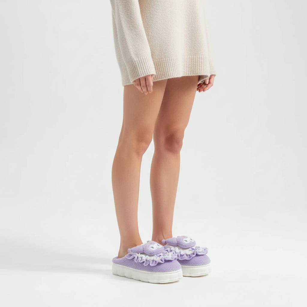 Gevoerde Huisschoenen Met Ontwerp - CozyFluff