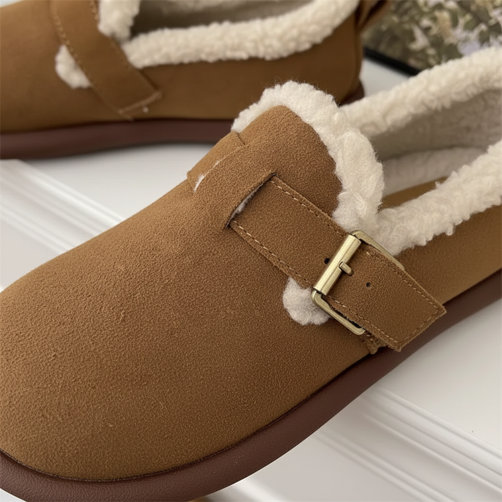 Gevoerde binnenzool van suede - PlushSlip