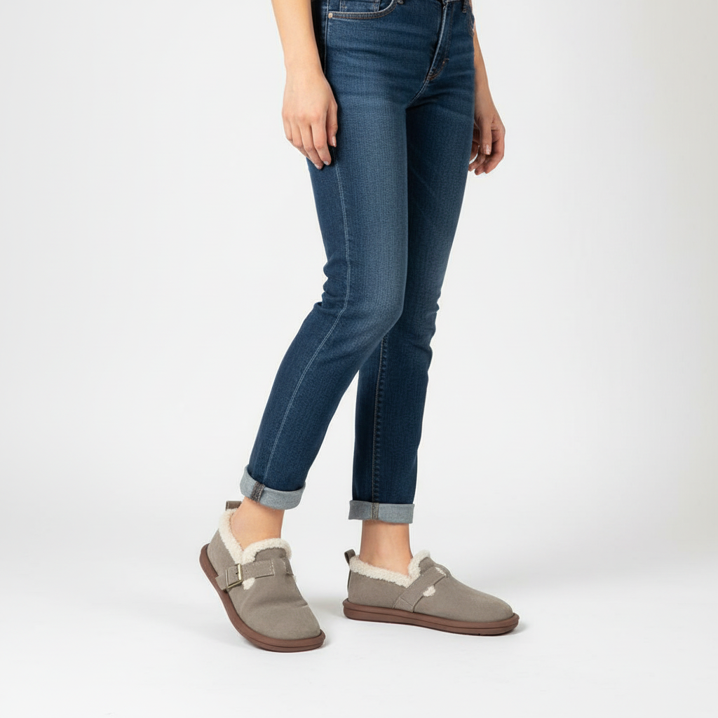 Gevoerde binnenzool van suede - PlushSlip