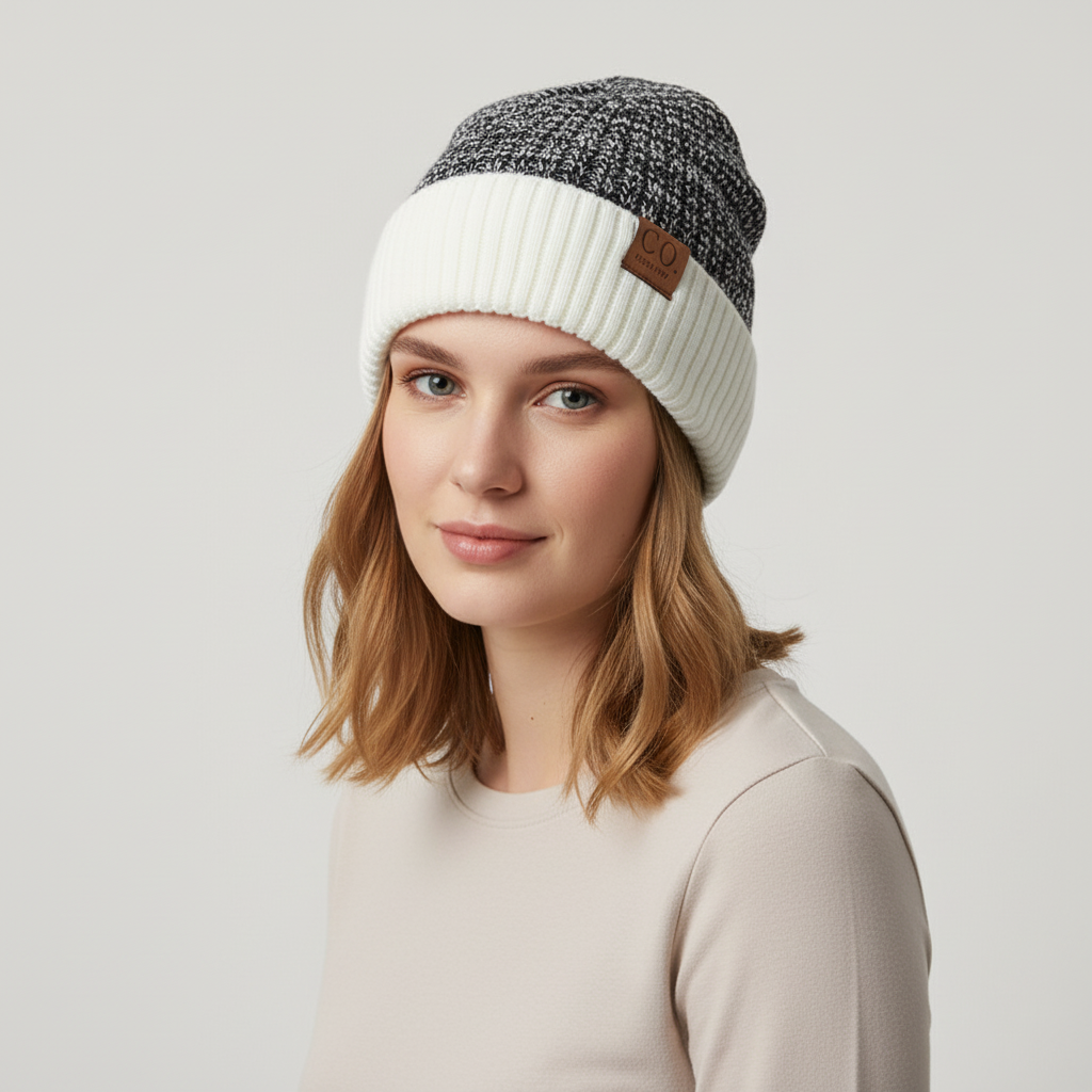 Gebreide wintermuts met omslagdoek - WarmVibe