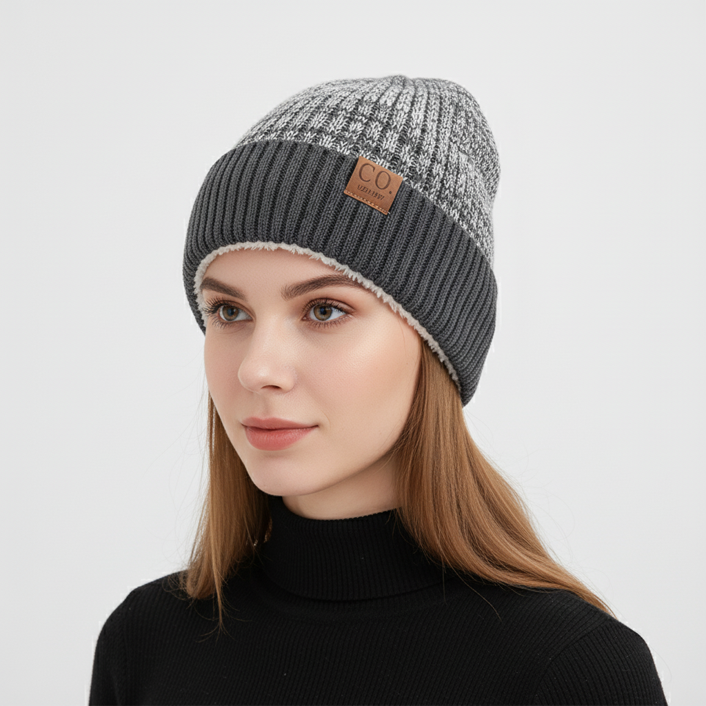 Gebreide wintermuts met omslagdoek - WarmVibe