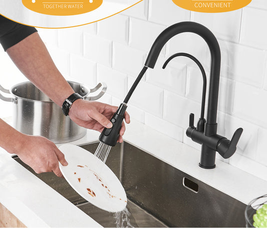 Elegant Kitchen Faucet Sensor Smart Touch Pull Out  Tap