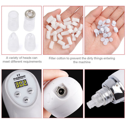 Microdermabrasion Diamond Facial Peeling Device Blackhead Removal Vacuum Pore Cleaner  Acne Cleansing Blackhead Suction Machine