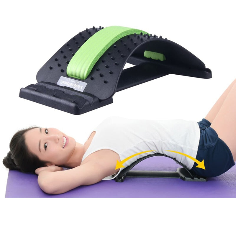 Back Stretcher Massager Neck Waist Pain Relief Massage Muscle Stimulator Relaxation Fitness Equipment