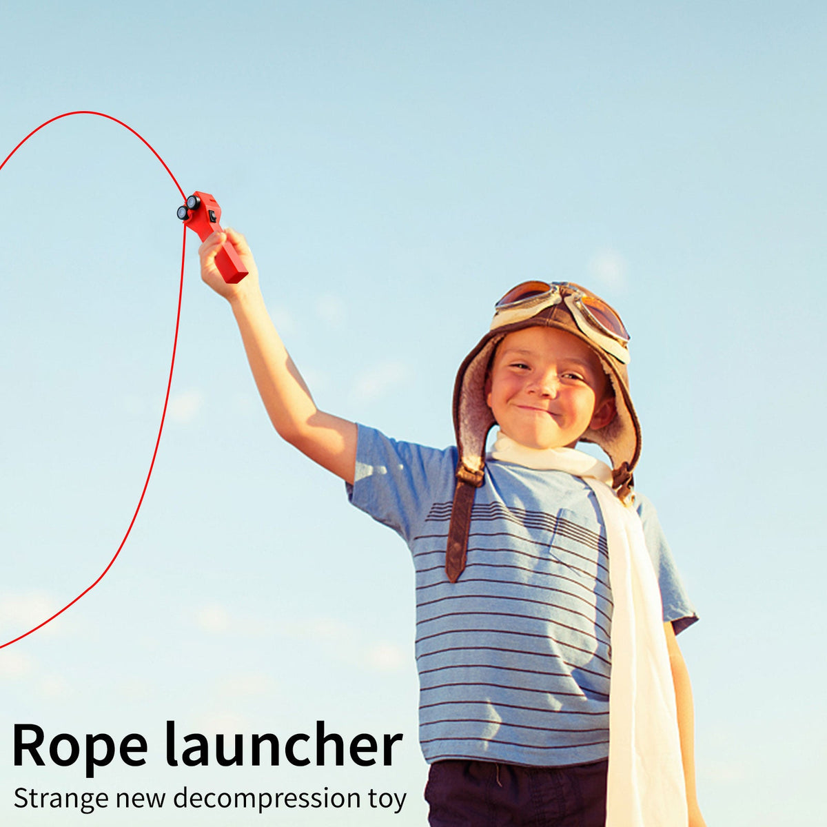 Funny Rope Launcher Thruster Interesting Fun Electirc Rope Gun Toy for Children Adults Rope Thruster