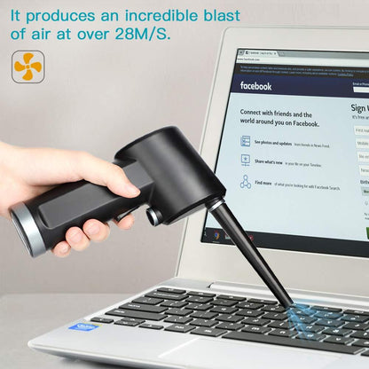 Cordless AIR Duster, Rechargeable Blower for Computer, Keyboard and Electronics Clean