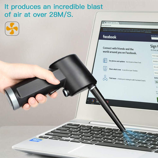 Cordless AIR Duster, Rechargeable Blower for Computer, Keyboard and Electronics Clean