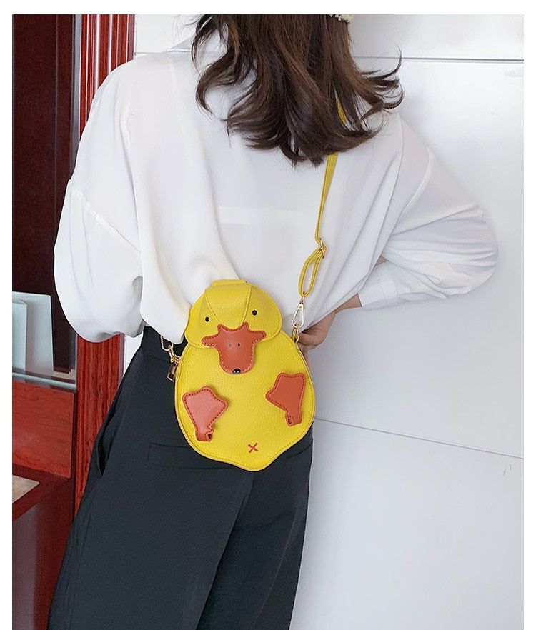 Cute Cartoon Duck Ladies Shoulder Bag