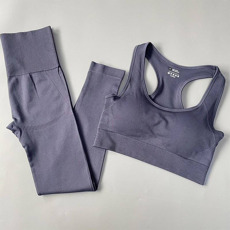 Women Fitness Set Workout Sportswear  Crop Top, Leggings , Sports Suit