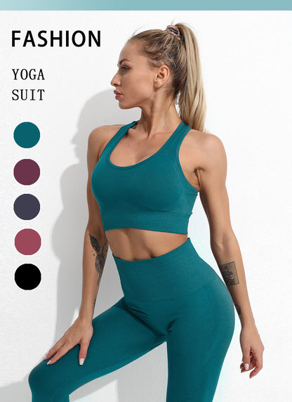 Women Fitness Set Workout Sportswear  Crop Top, Leggings , Sports Suit