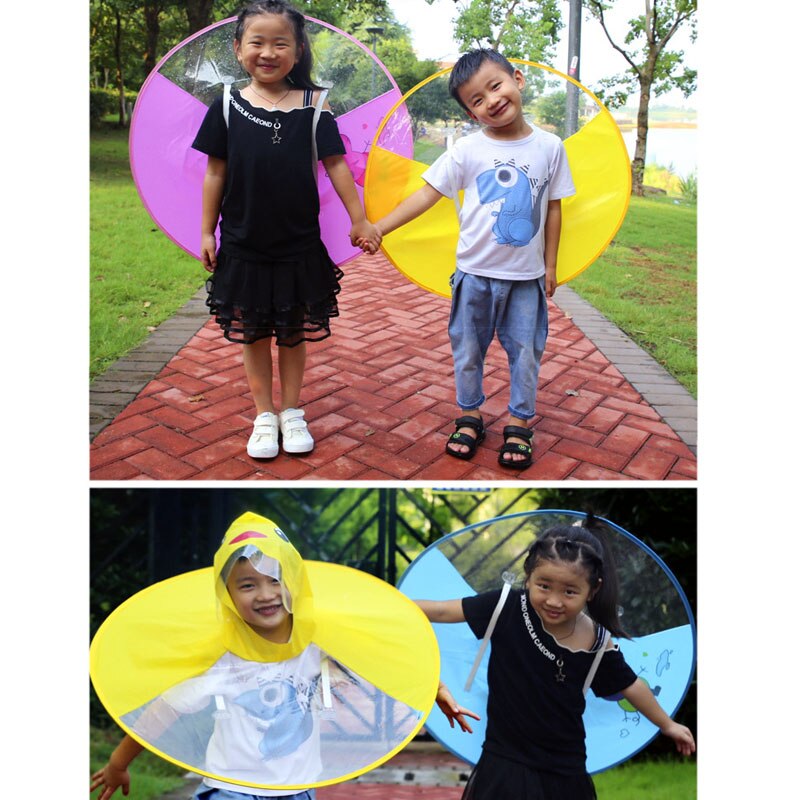Raincoat  Outdoor UFO Transparent Waterproof Umbrella