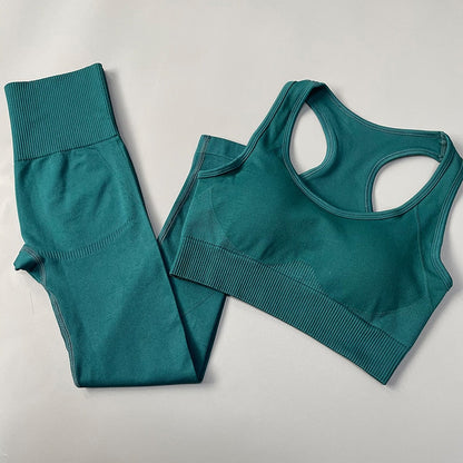 Women Fitness Set Workout Sportswear  Crop Top, Leggings , Sports Suit