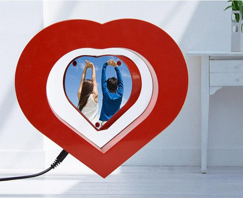 Heart shape magnetic floating photo frame, high tech levitating picture photo frame gifts