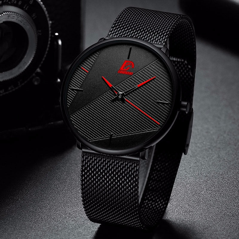 Fashion  Classic Black Men Watch