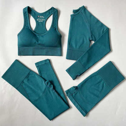 Women Fitness Set Workout Sportswear  Crop Top, Leggings , Sports Suit