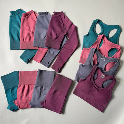 Women Fitness Set Workout Sportswear  Crop Top, Leggings , Sports Suit