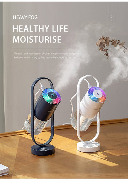 Mini Portable Wireless Usb Charging Humidifier Mute Projection Lamp 360 Rotating Aromatherapy Diffuser For Home Bedroom
