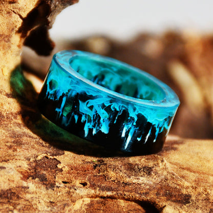 Fashion Blue Lava Ring
