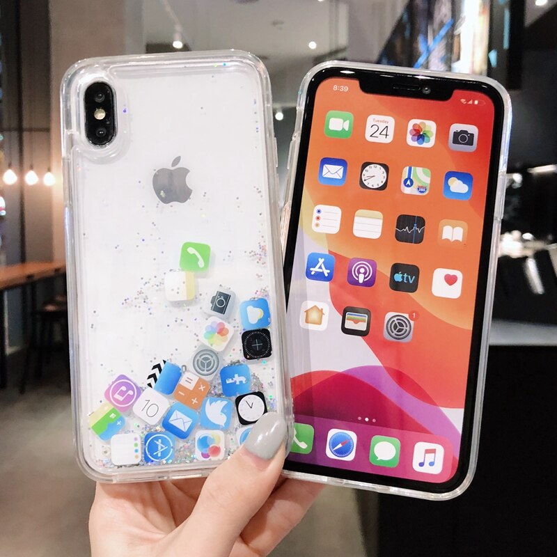 Social App Glitter Phone Case Cover for IPhone