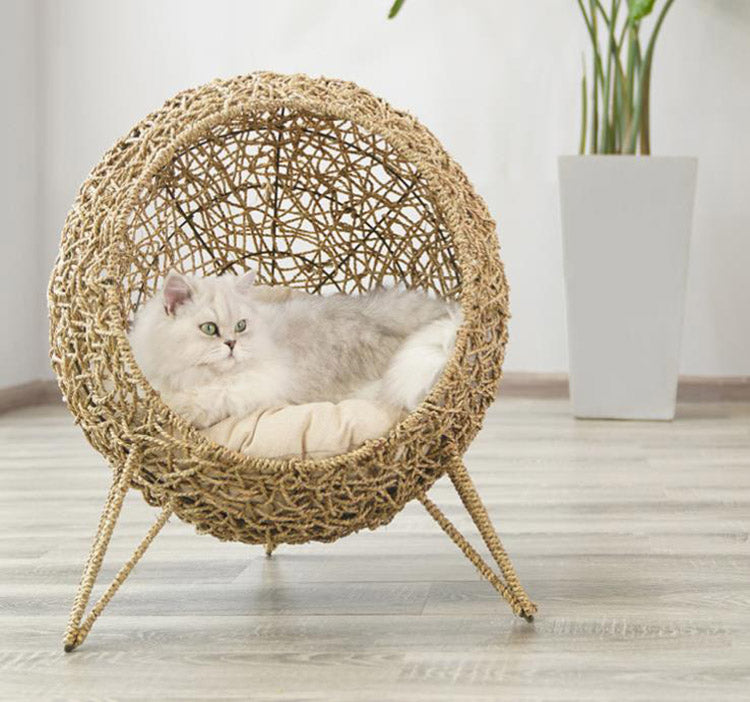 Swinging Hammock Chair Swing Egg /woven Rattan Pet Cat Hanging Bed