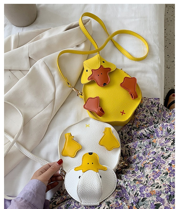 Cute Cartoon Duck Ladies Shoulder Bag