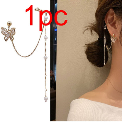 Sparkling Earings Butterfly Clips
