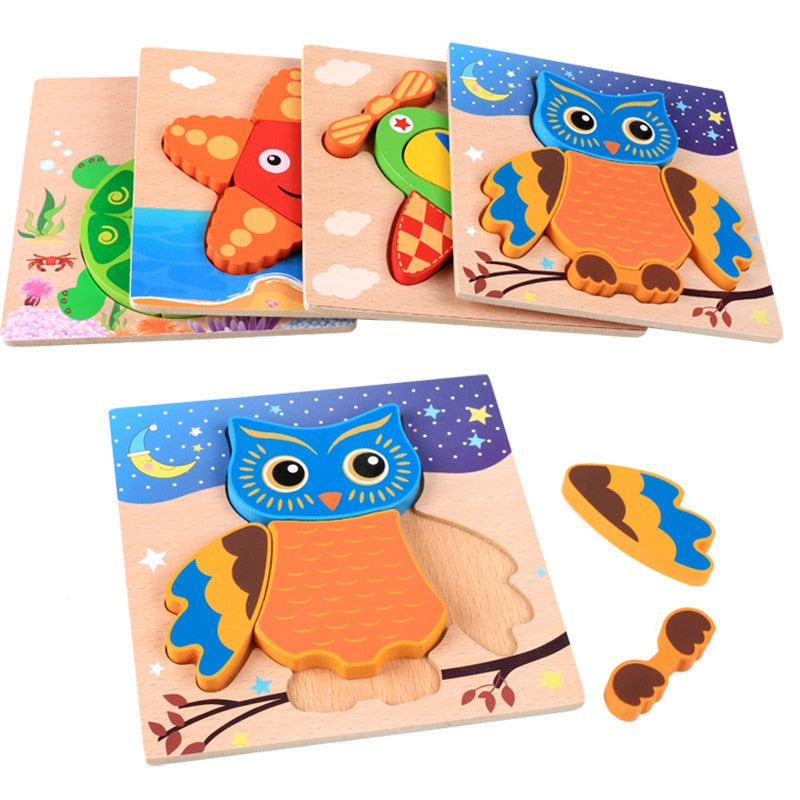 Montessori-leerpuzzel van hout – Kleurenplezier (1+1 Gratis)