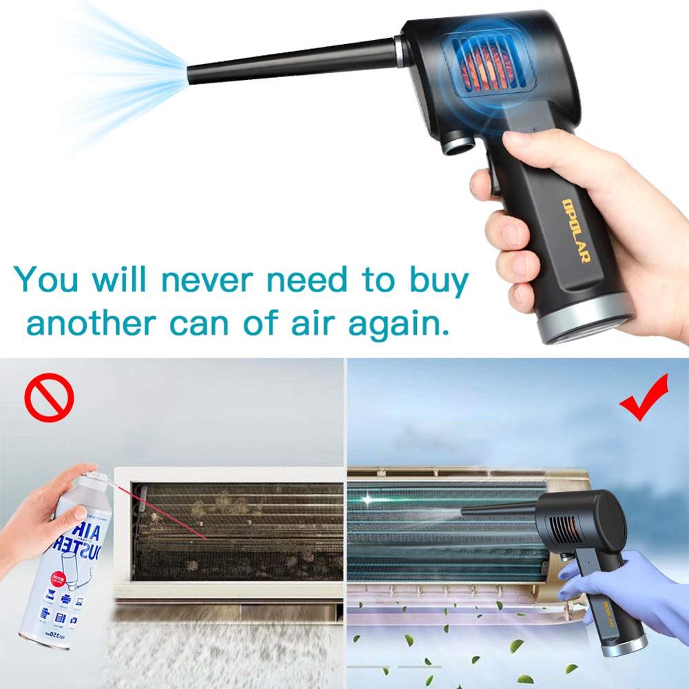 Cordless AIR Duster, Rechargeable Blower for Computer, Keyboard and Electronics Clean