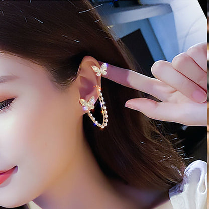 Sparkling Earings Butterfly Clips