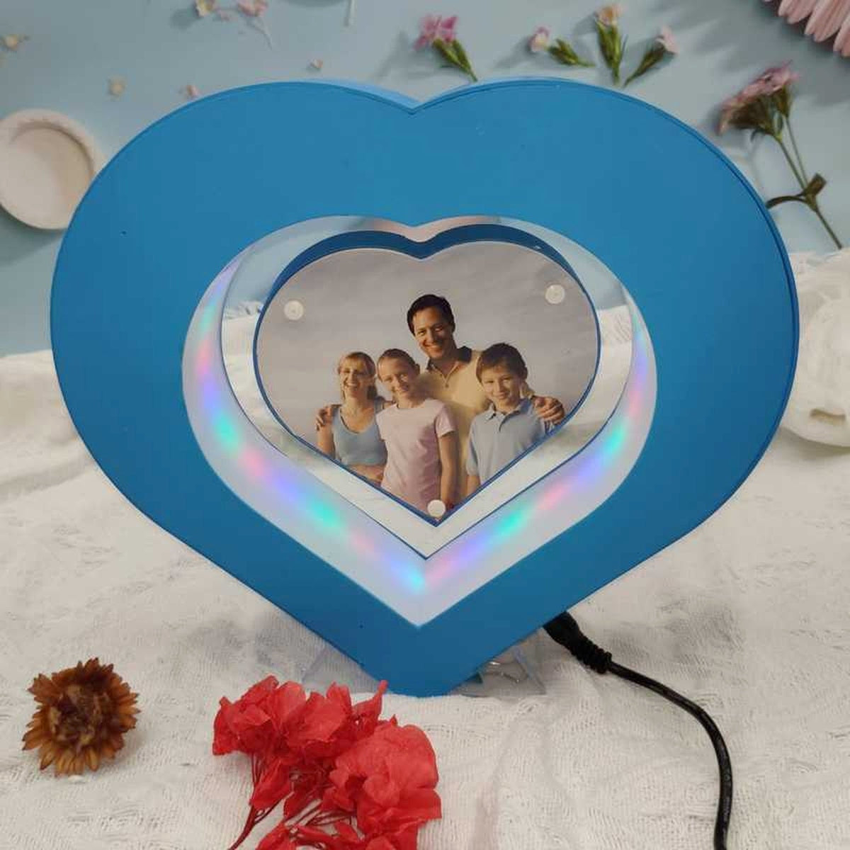 Heart shape magnetic floating photo frame, high tech levitating picture photo frame gifts