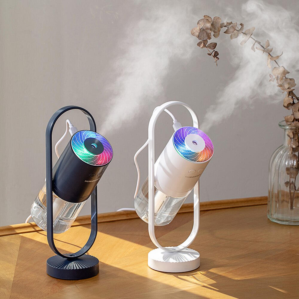 Mini Portable Wireless Usb Charging Humidifier Mute Projection Lamp 360 Rotating Aromatherapy Diffuser For Home Bedroom