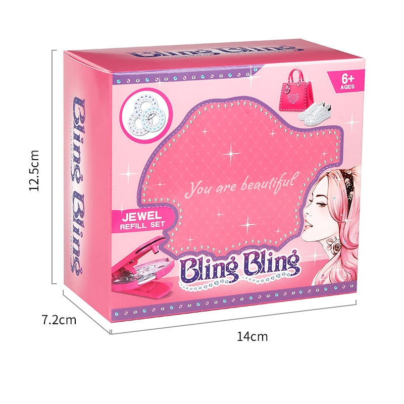 Bling Hair Design Clip Gems