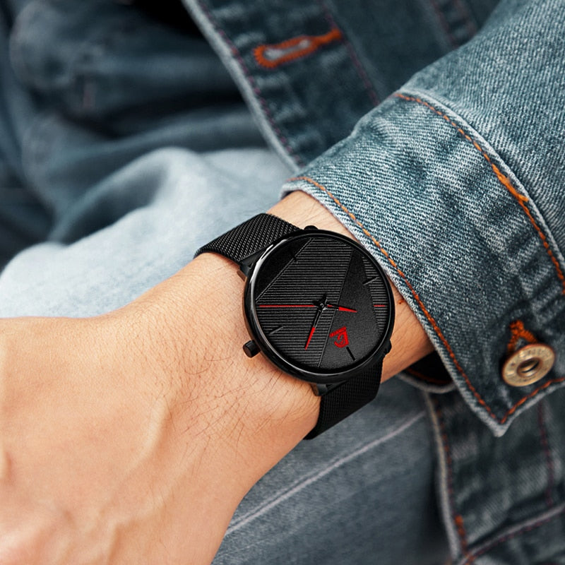 Fashion  Classic Black Men Watch