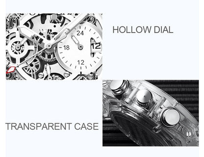 Branded Transparent Fashion Casual Quartz  Wrist Watch