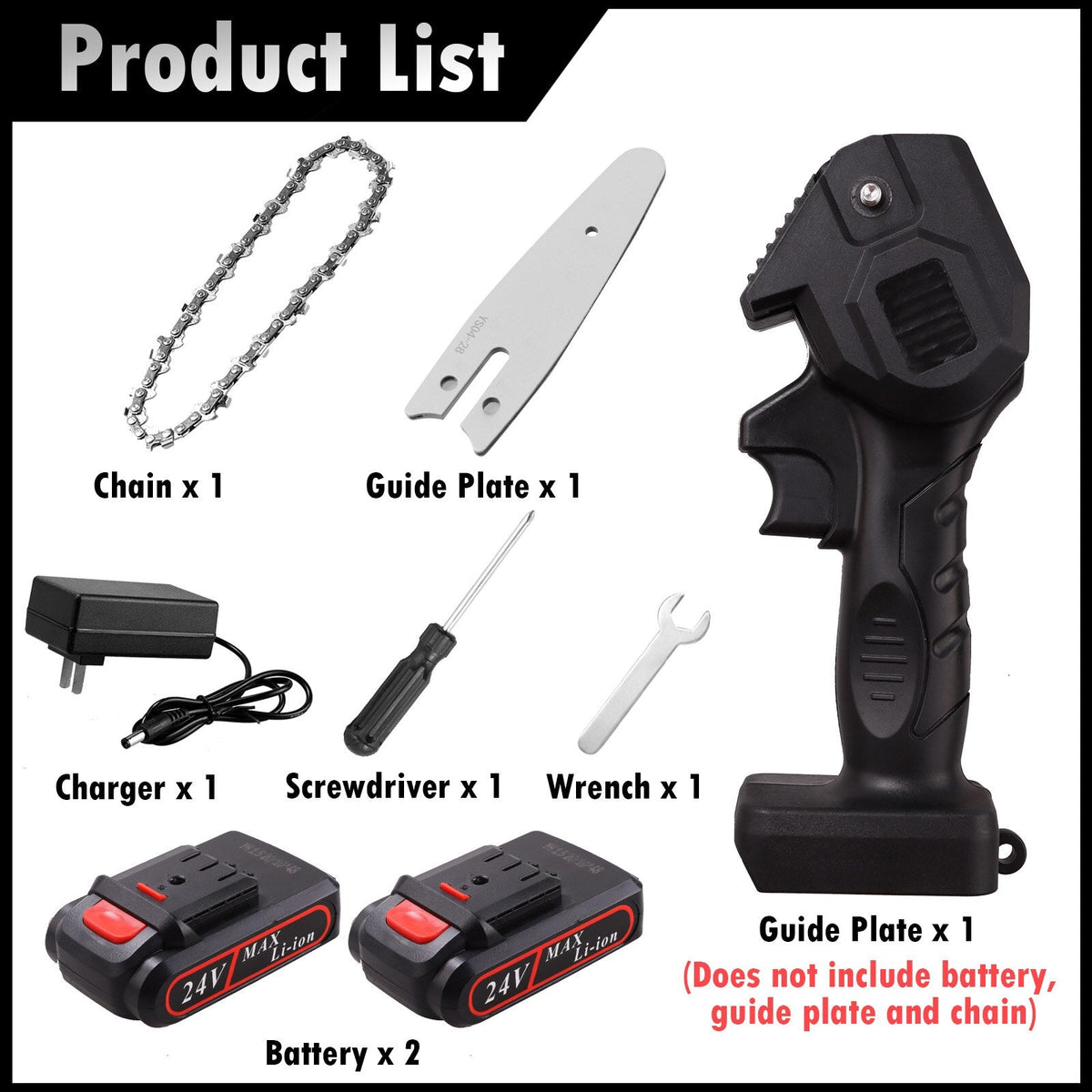 Electric Chainsaw 21V Portable Handheld Cordless Pruning Shears Chainsaw for Woodworking Garden Tools Cutting