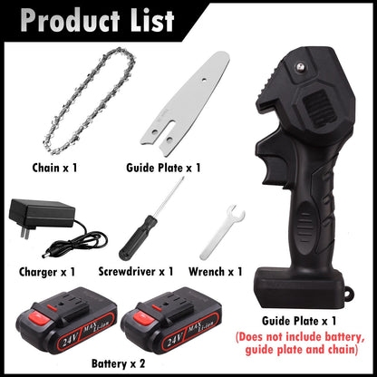 Electric Chainsaw 21V Portable Handheld Cordless Pruning Shears Chainsaw for Woodworking Garden Tools Cutting