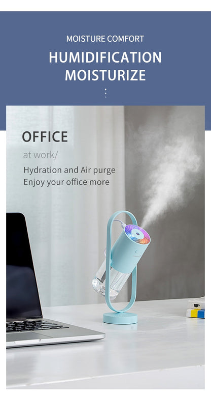 Mini Portable Wireless Usb Charging Humidifier Mute Projection Lamp 360 Rotating Aromatherapy Diffuser For Home Bedroom