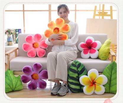 Plant Leaves  & Flower Pillow