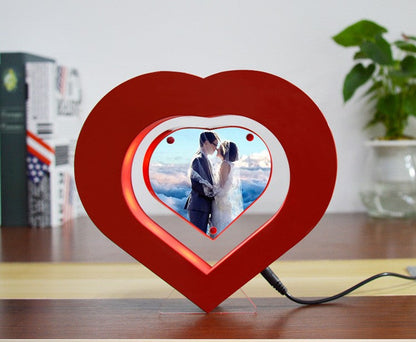 Heart shape magnetic floating photo frame, high tech levitating picture photo frame gifts
