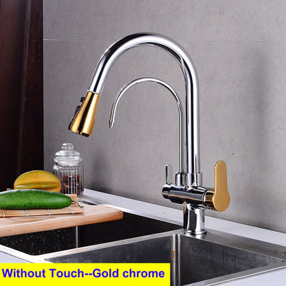 Elegant Kitchen Faucet Sensor Smart Touch Pull Out  Tap
